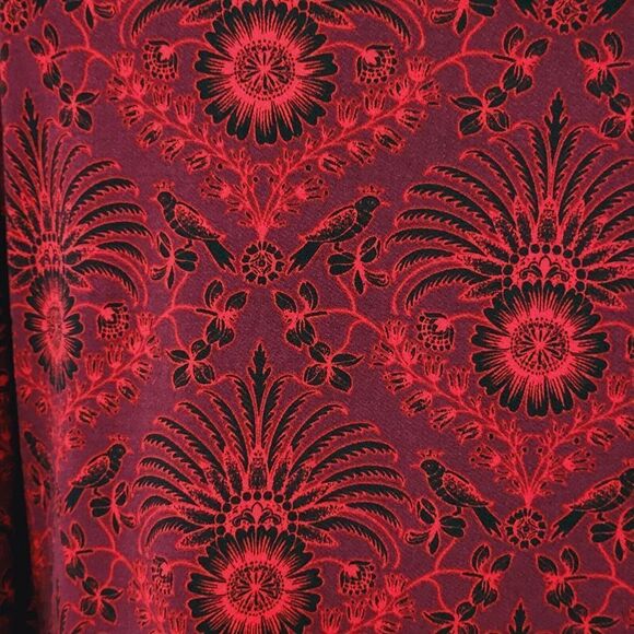 Charter Club Tie Sleeve Top Marooned Combo Size PL Flowers And Birds Printed - Picture 3 of 13